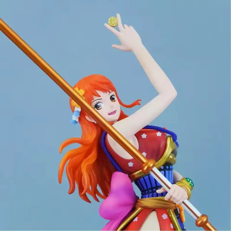 

Статуэтка Lx One Piece Nami Gk Onigashima Samurai из ПВХ, окрашенная, готовая, 30 см, настольное украшение, коллекционный подарок для любителей аниме