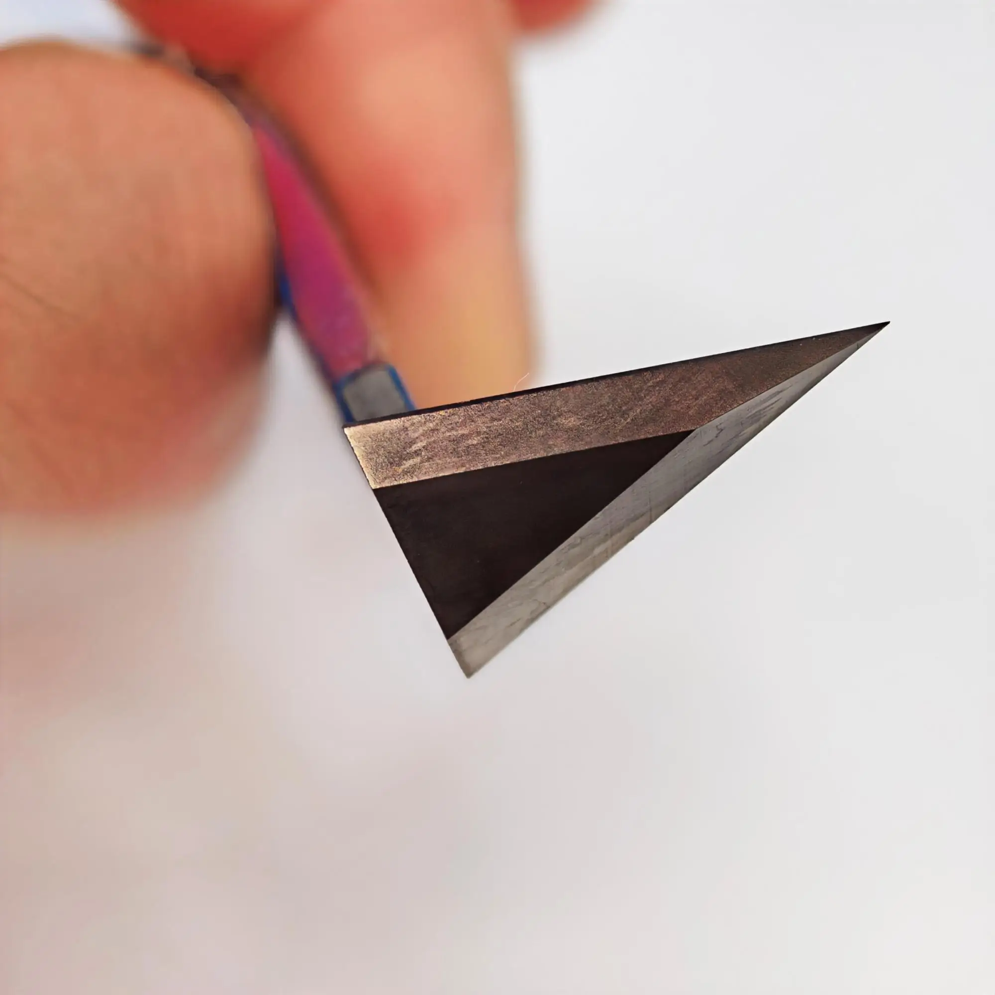 Tungsten Carbide Pottery Trimming Tool Solid Blade Ceramic Clay Carving Sculpting Knife with Rubber Handle 18cm