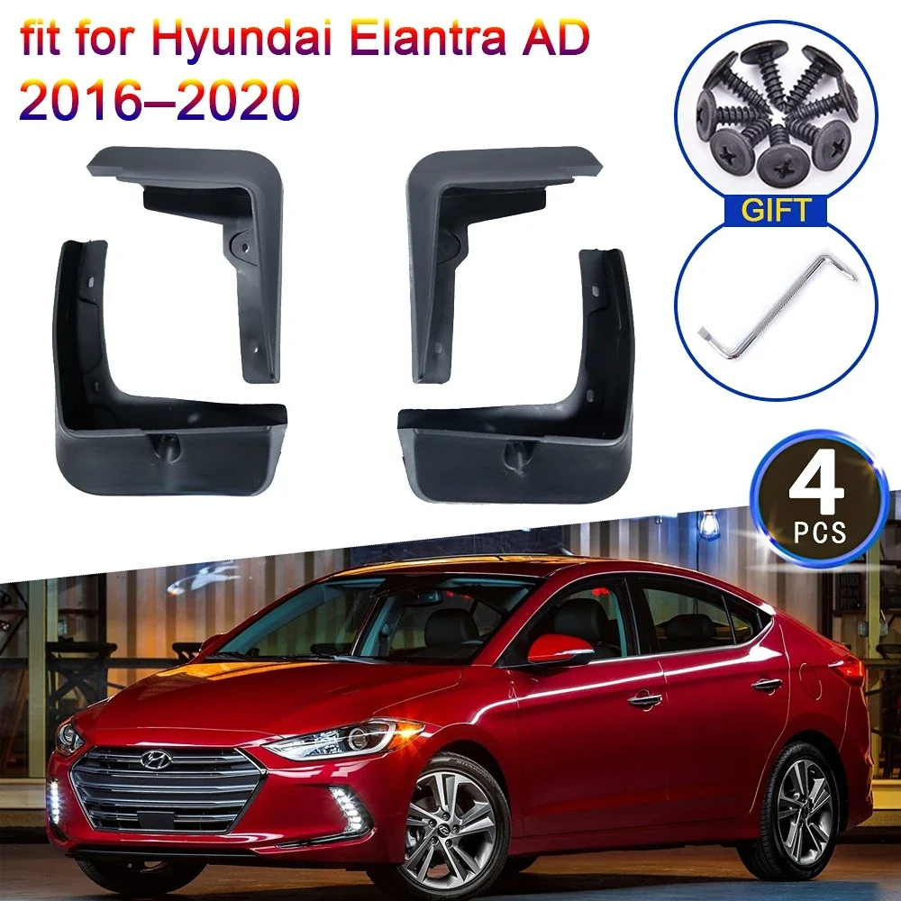 4x for Hyundai Elantra 2016 2017 2018 2019 2020 AD Avante Mud Flaps Splash Guards Flap Mudguards Fender Car Styling Accessories