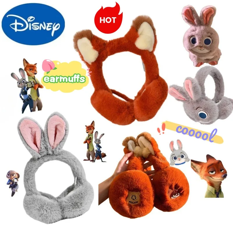 Disney Judy Hopps Nick Wilde cache-oreilles chauds créatifs de grande valeur dessin animé nouvelle couverture d'oreille mignonne résistante au froid équitation d'hiver