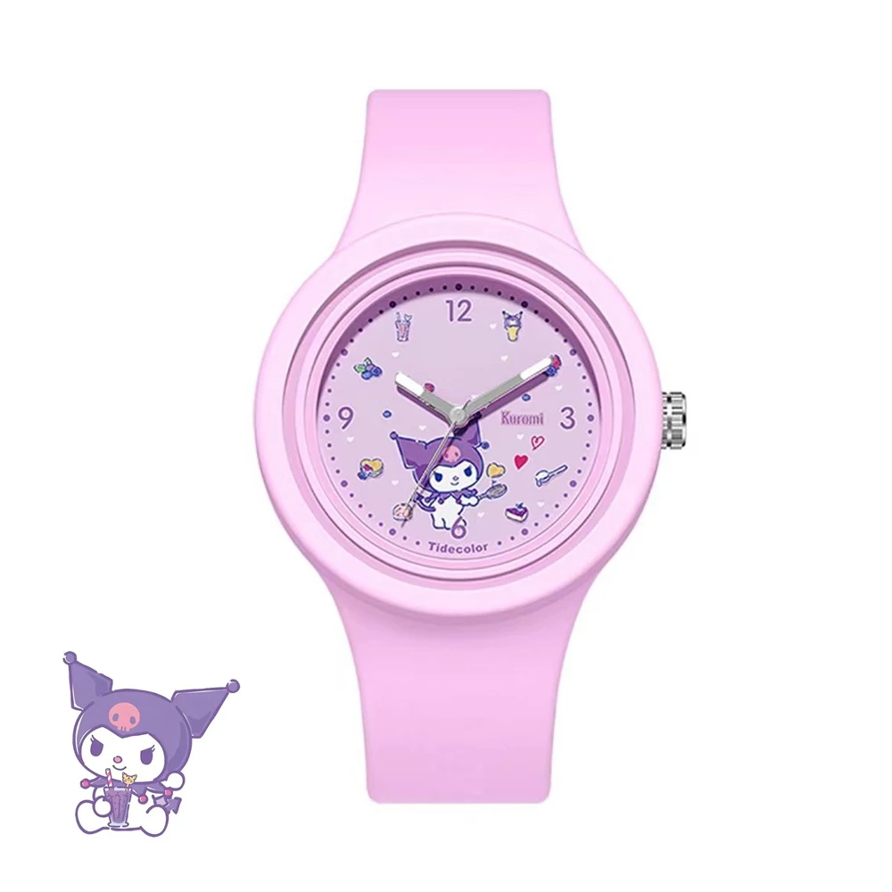 Sanrio Cinnamoroll Watch Kuromi Hello Kitty Silicone Strap Quartz Casual Cartoon Melody WristWatch Girls Children Birthday Gifts