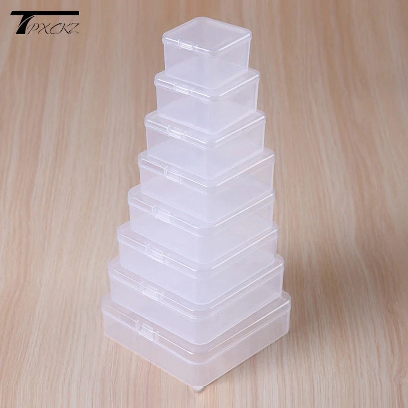 Plastic Box Rectangular Box Translucent Fishing Gear Box Storage Box Dustproof Durable Strong Jewelry Storage Case Container