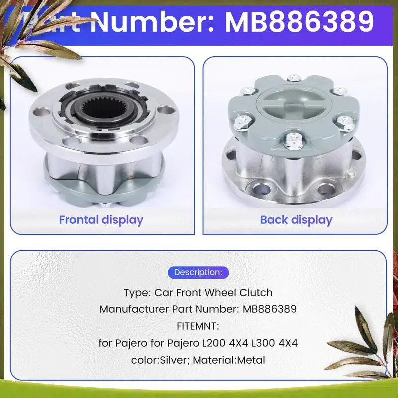 

NEW 2Pcs 28 Teeth Car Front Wheel Clutch Locking Hub 4WD System Actuator For Mitsubishi For Pajero L200 4X4 L300 4X4 MB886389