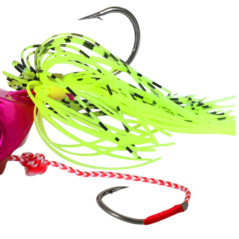 WEIHE 1PC 40/60/80/100g High Carbon Stahl Angelhaken 3D Fish-eye Blei Jig Metall angeln Köder – Detail 2