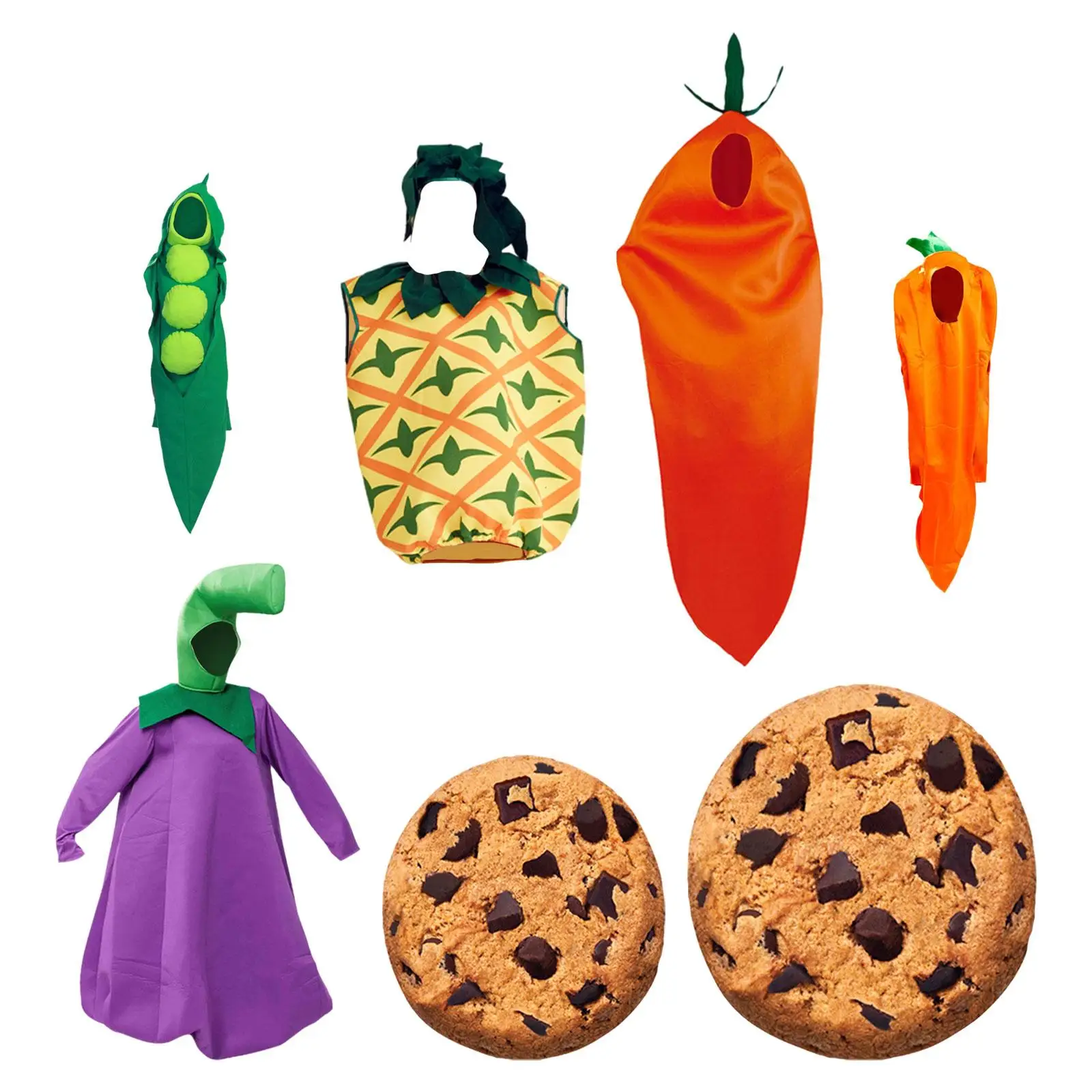 Food Costume Easy wearing Fancy Dress for Party Supplies Pretend Play Show