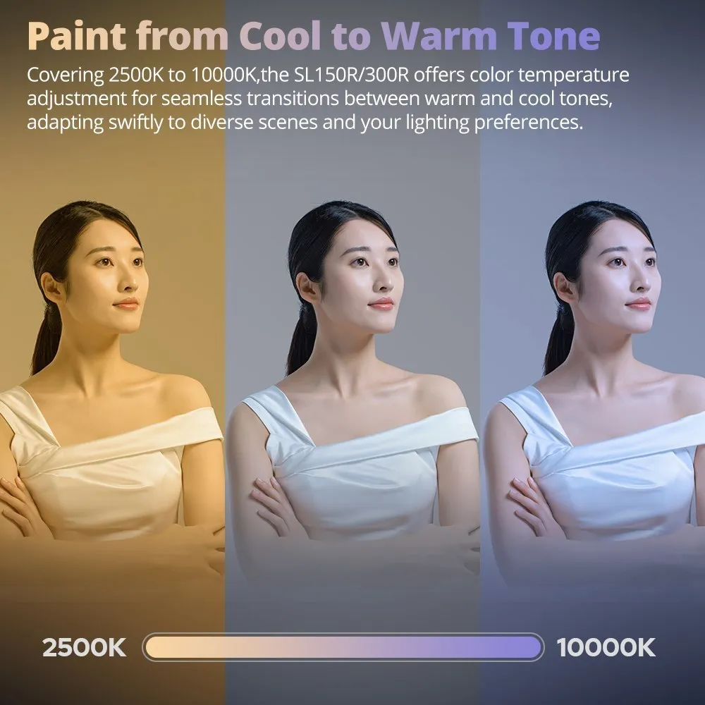 Godox SL150R SL300R RGB LED Video Light 2500K-10000K CRI 95+ TLCI 96+ Creative Bowens Mount Fill Light for Photography Studio