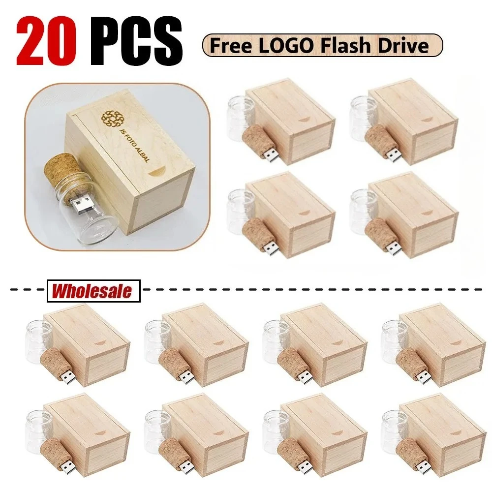 

20pcs/lot USB 2.0 Glass Drift Bottle with Cork Flash Drive Stick Pendrive 4GB 8GB 16GB 32GB 64GB 128GB perfect Wedding Gift