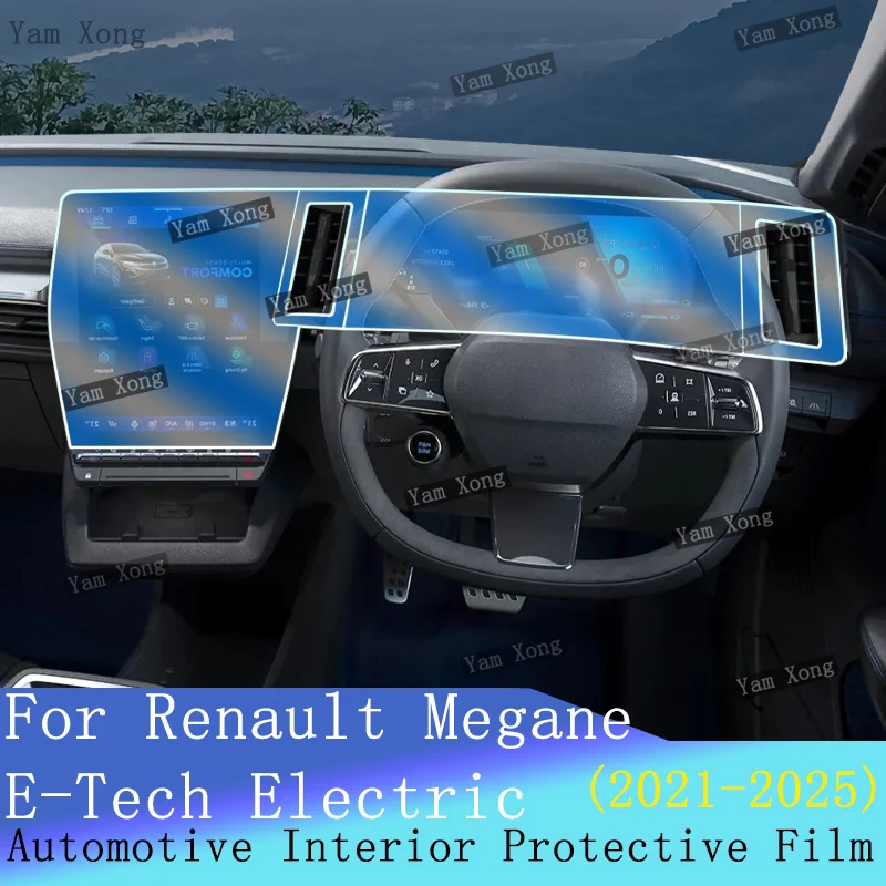 

Car Navigation screen Protection For Renault Megane E-Tech Electric Full set interior Film LED Center Console Anti-scratch Films