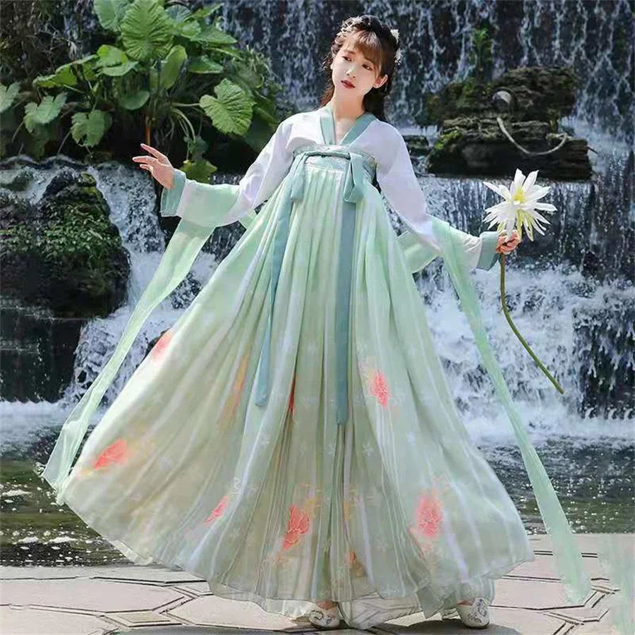 

Hanfu Women's Chest-high Dress Full Set Ancient Costume Fairy Skirt Fairy Daily Hanfu Princess Cosplay Dance Performance Costume