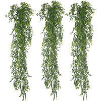 Artificial Vine Plants Hanging Ivy Green Leaves Garland Grape Without Pot Fake Greenery Plant Accessories Garden Decoration Home