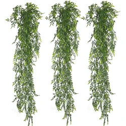 Artificial Vine Plants Hanging Ivy Green Leaves Garland Grape Without Pot Fake Greenery Plant Accessories Garden Decoration Home