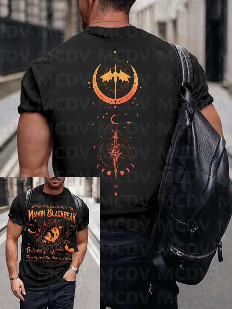 

Men's Manon Blackbeak Throne Of Glass From Now Until The Darkness Claims Us Print T-Shirt