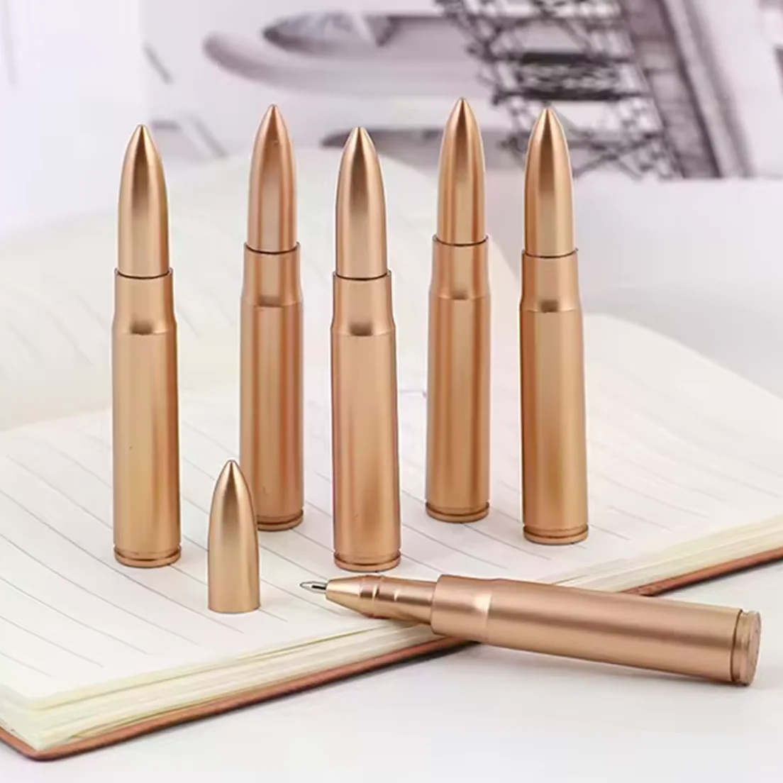 

Синие гелевые ручки, 5 шт., креативные, в форме пули, крутые, необычные, для плавного письма, забавные подарки для студентов, школы и вечеринок