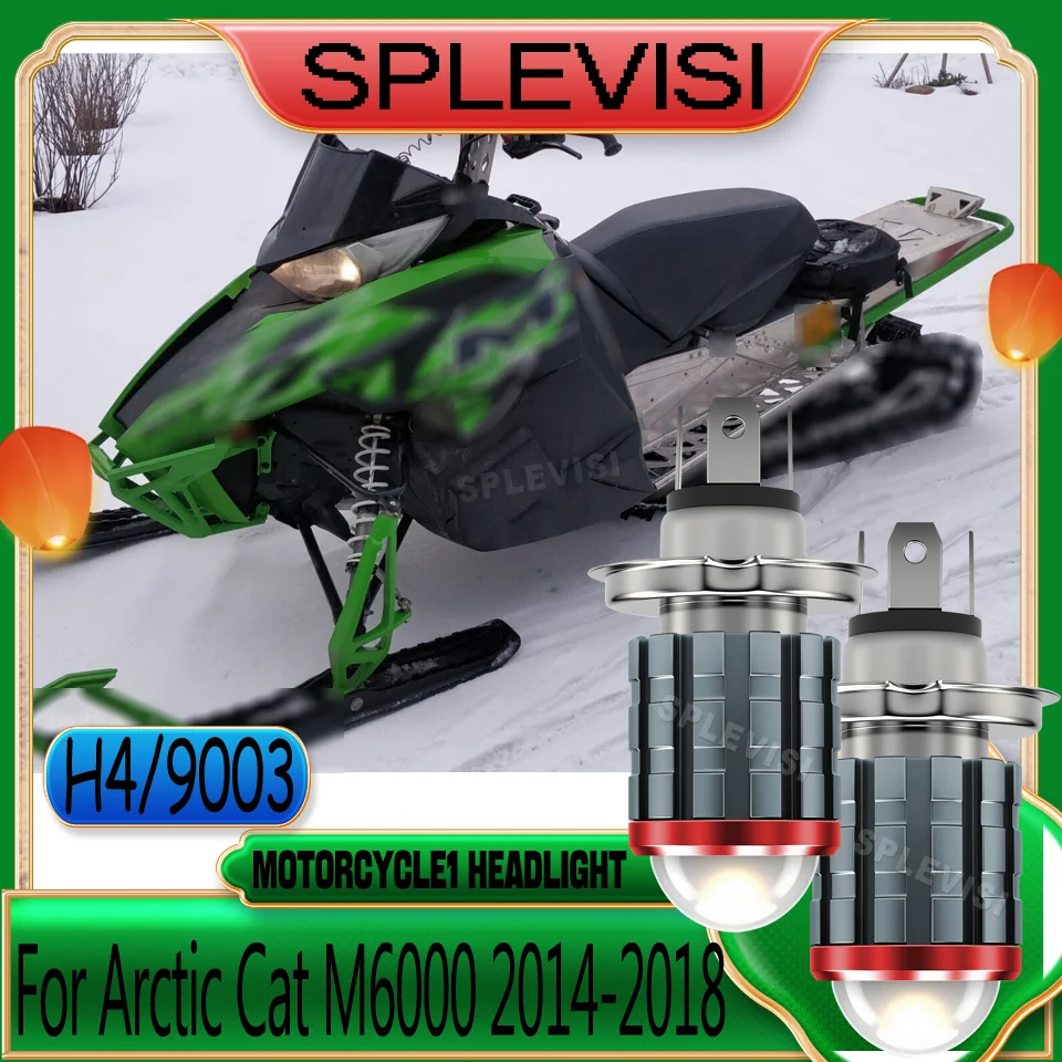 

Long-Range Illumination LED Motorcycle Headlight 1 year warranty h4 yellow white For Arctic Cat M6000 2014 2015 2016 2017 2018