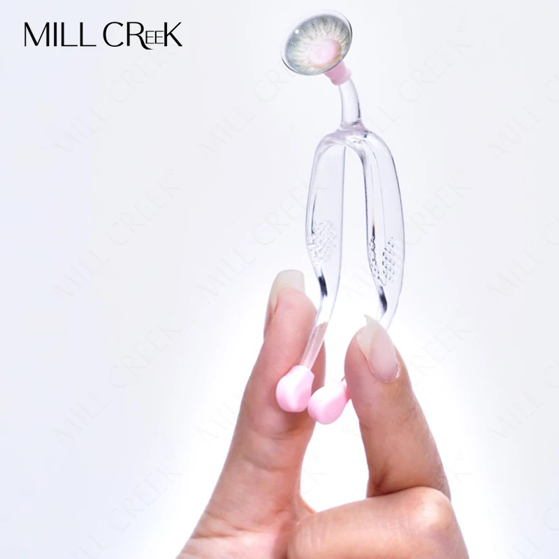 1 Set Contact Lens Remover Tool  Soft Silicone Tip Tweezer Spoon Suction Stick pink luxury Contact Lens Accessories