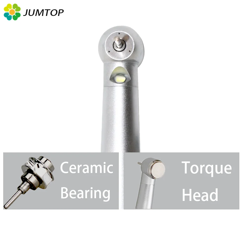 Dental LED Handpiece High Speed Piece E-generator Integrated Torque Head Push Button Turbine Air Max Dentistry Hand Piece