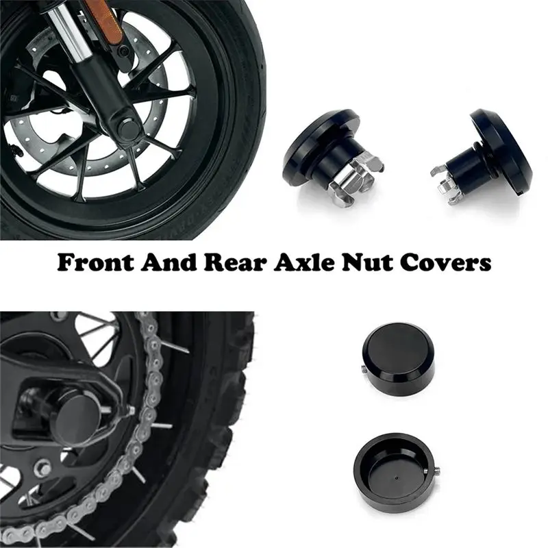 A13F-Motorcycle Front+Rear Axle Nut Covers For Sportsters S Pan America 1250 RH1250 S PAN AMERICA 1250 S PA1250