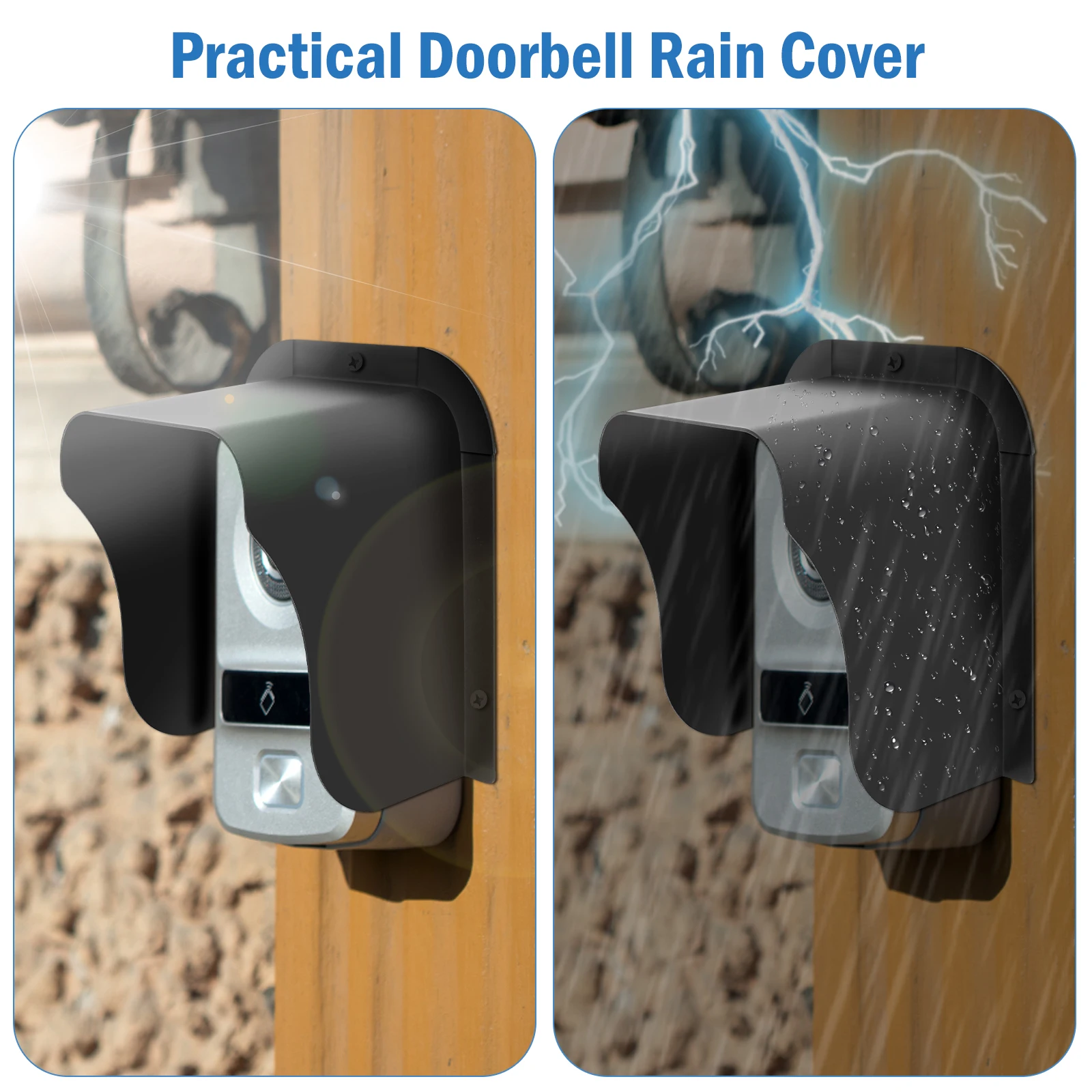 Doorbell Rain Cover Waterproof Metal Rain Cover for RFID Access Control Keypad Fingerprint Controller Wifi Door Bell Rainproof