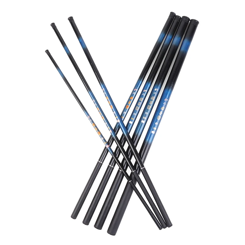 تلسكوبي روك الصيد رود الألياف الزجاجية 2.1/2.7/3.6/4.5/5.4/6.3/7.2 متر الغزل الصيد رود الكارب المغذية قضيب تصفح الغزل قضيب