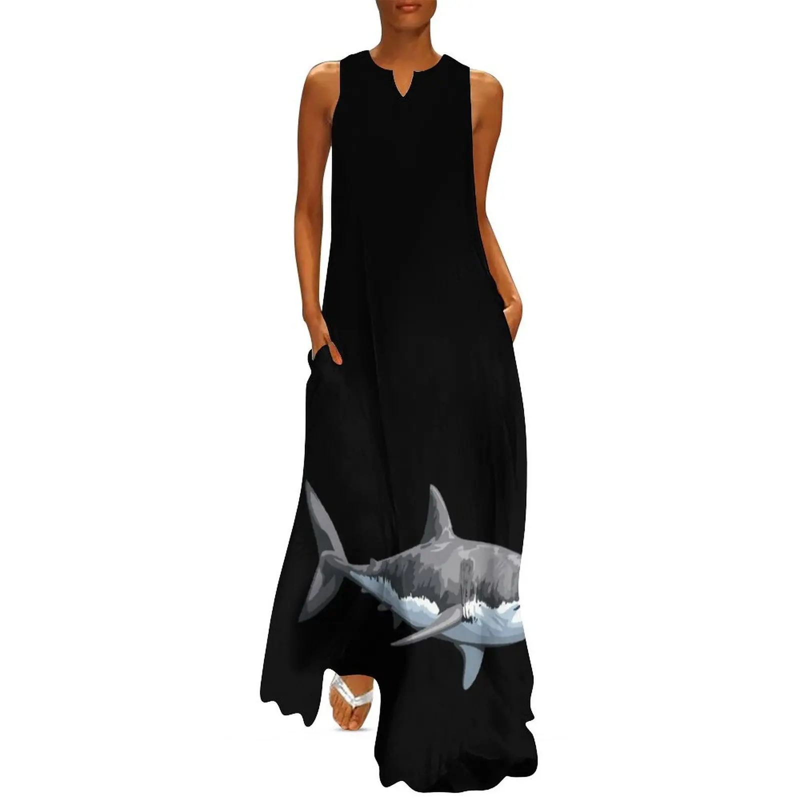 Great White Shark Long Dress elegant dresses plus sizes Women's summer dresses Dress