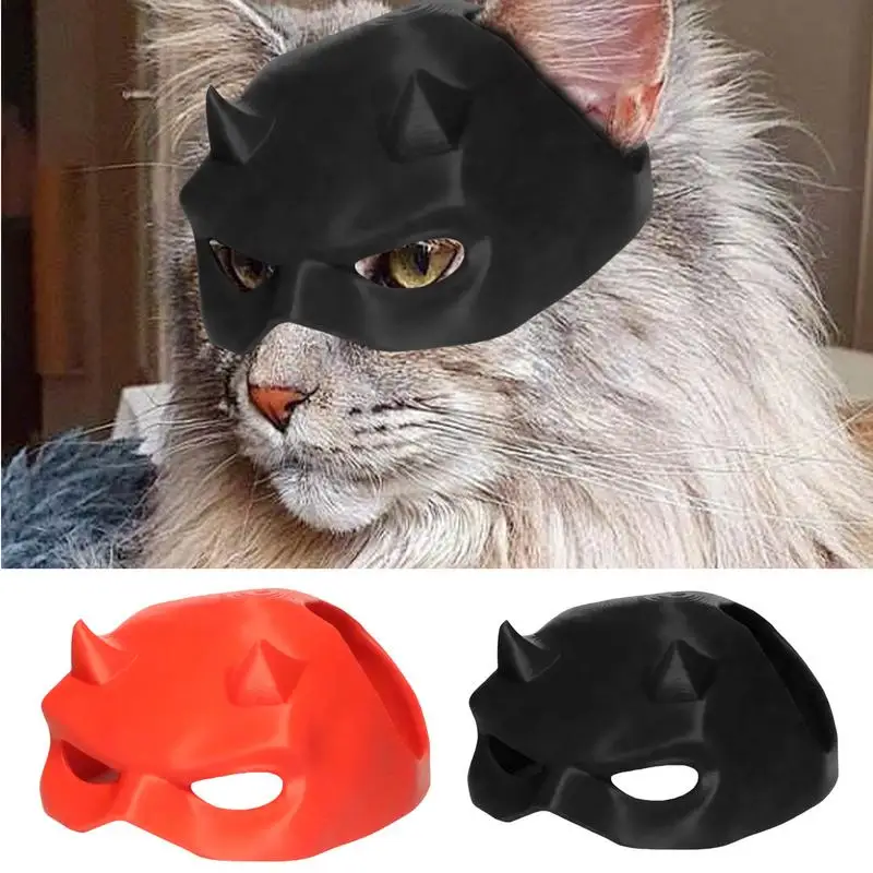 8/10/12cm Pet Cat Half Face Masque Cat Avenger Mask Cute Bat Mask Superhero Toys Cat Bat Halloween Costume For Cats Pet Supplies