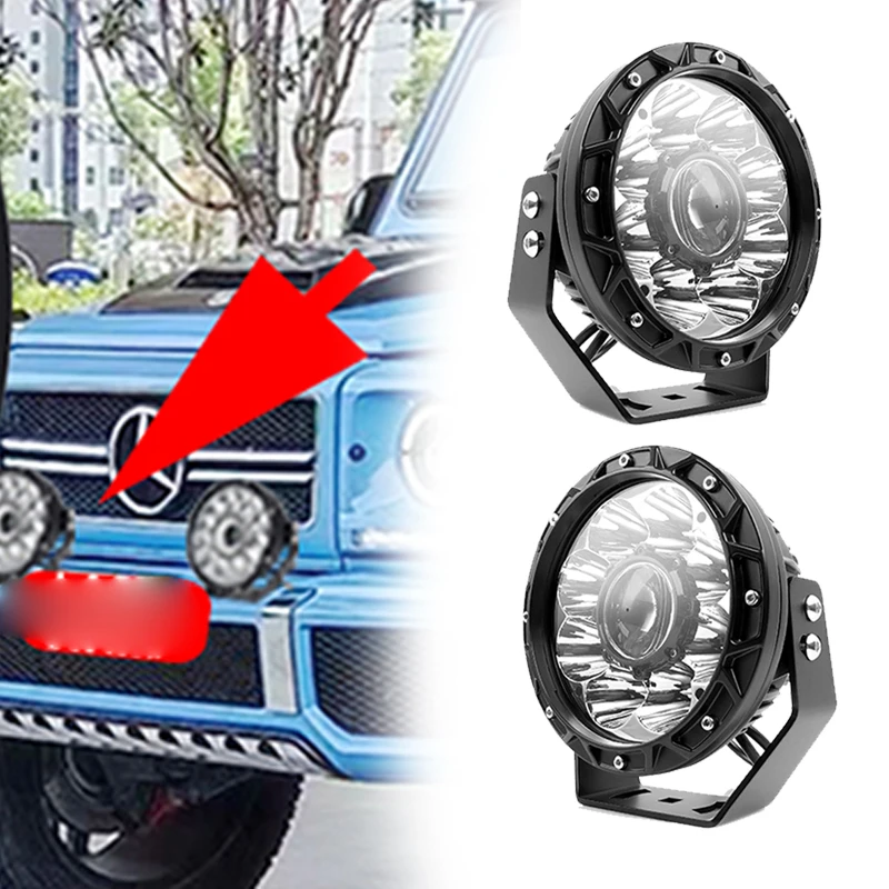 

Super Bright 2PCS 5Inch LED Spot Work Head Driving Front Bumper Light For Car SUV Offroad Truck ATV UTV 12V 24V