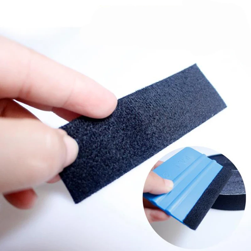 Carbon Fiber Vinyl Squeegee Spare Suede Fabric Cloth Car Wrap Tool Window Tint Scraper No Scratch Protector Edge