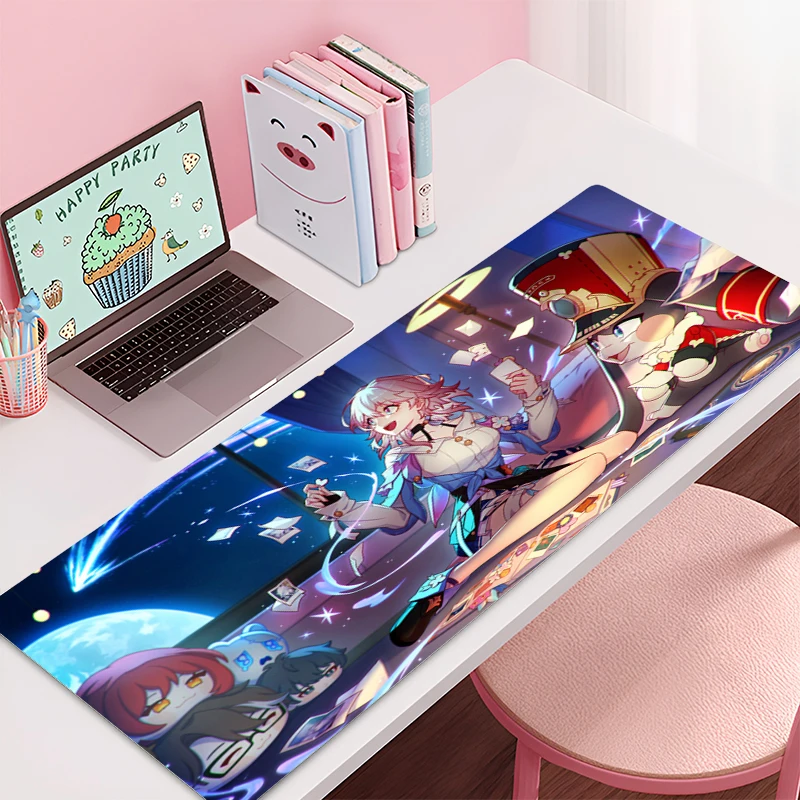 

Mousepad Honkai: Star Rail March 7th Office Computer Desk Mat Keyboard Mouse Pad Cushion Large Non-slip Deskpad PC game Mousepad