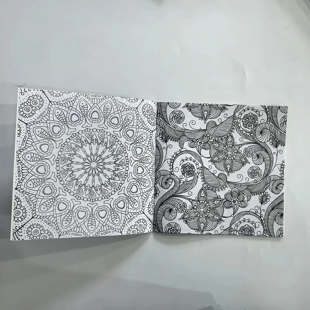 1PCS 24 Pages Mandalas Flower Coloring Book For Children Adult Graffiti Drawing