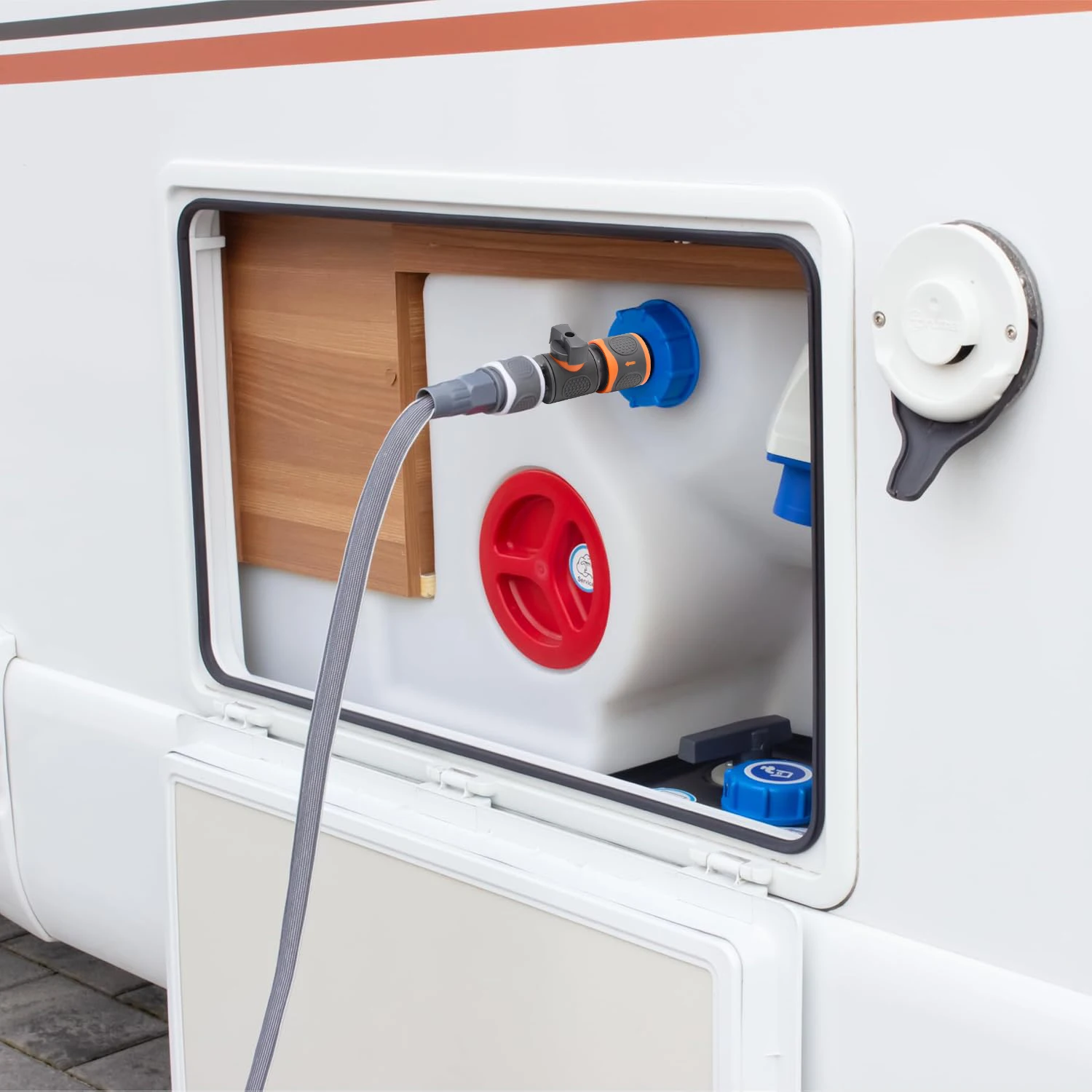Adattatore di riempimento del serbatoio dell'acqua per camper con connessione rapida resistente alla rottura per camper e camper Adattatore in plastica durevole per roulotte