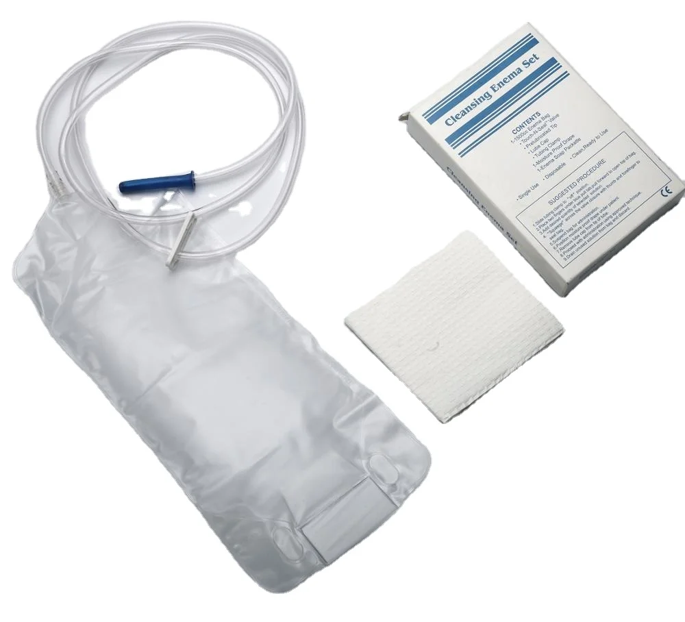 Disposable 1500ml Cleansing Enema Bag Set Kit