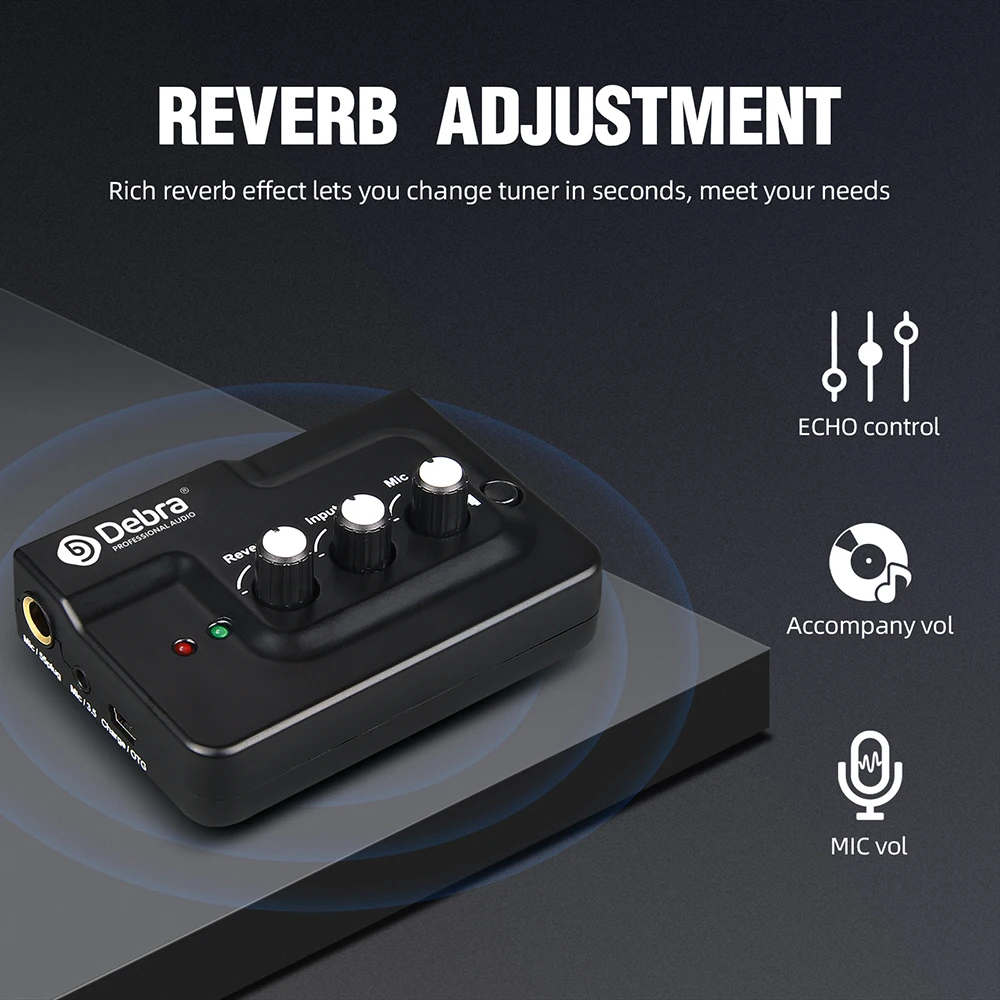 K3000 Pro Mini Live Recording Sound Card, Audio Mixer with Bluetooth DSP Reverb Effect, Built-in Li-Ion Battery, for Smartphone