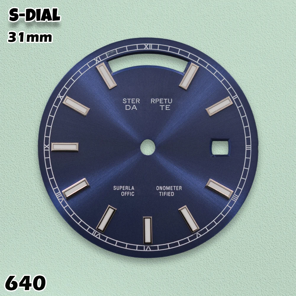 Reloj SKO con Logotipo S, Esfera Negra de 31 mm con Números Romanos, Compatible con Movimientos 8285, Relojes de Alta Calidad para Hombre, Accesorios de Modificación, Herramientas de Reparación