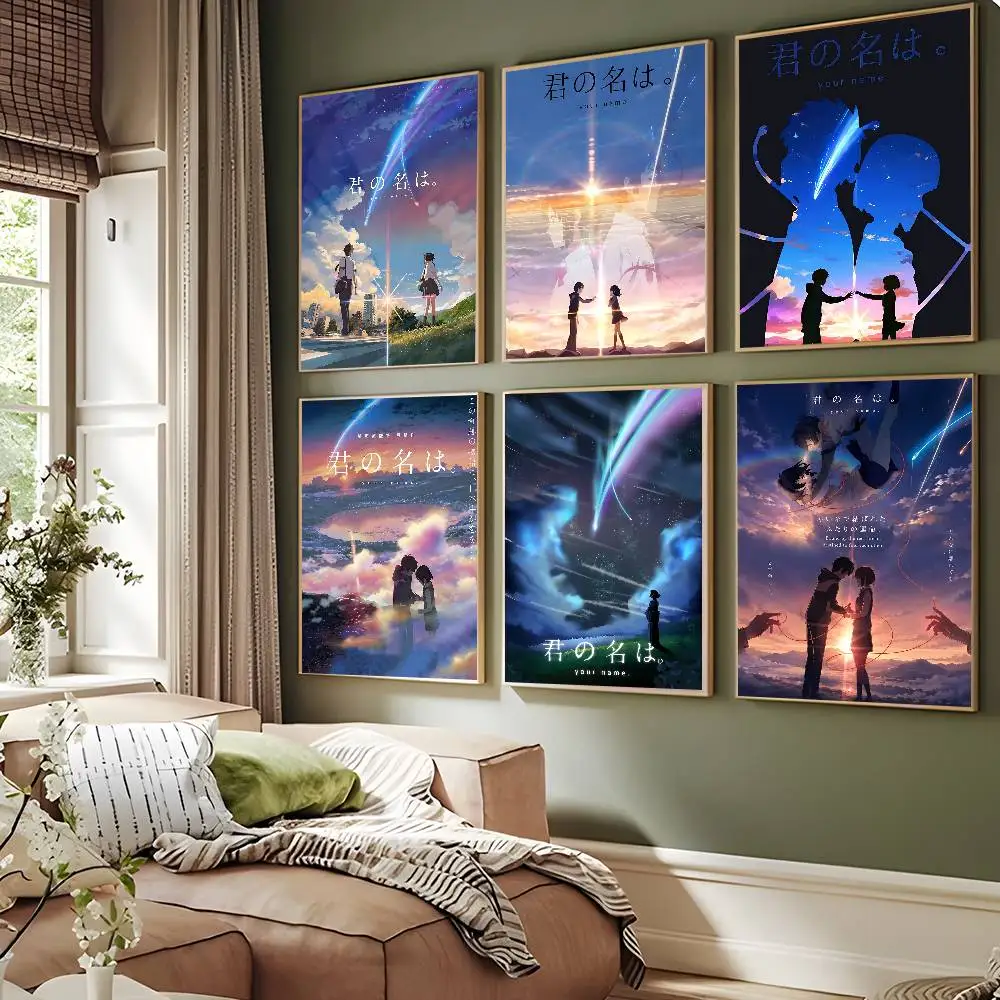 Anime Your Name Mitsuha Movie Classic Vintage Posters HD Quality Wall Art Posters For Home Room Wall Decor