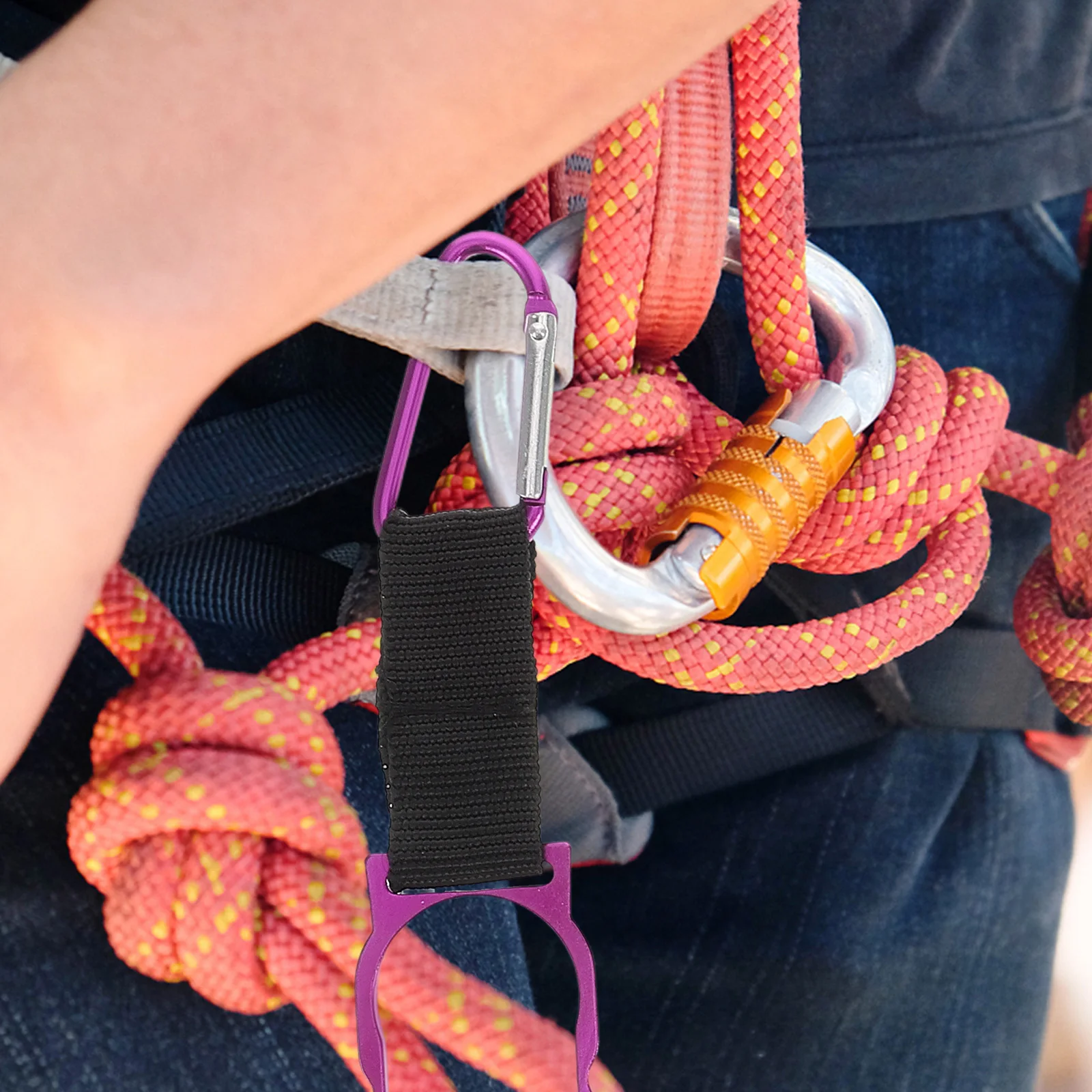 

6Pcs Water Bottle Buckle Clip Carabiner Portable Nylon Ring Holder Hiking Camping Outdoor Backpack Belt Holder