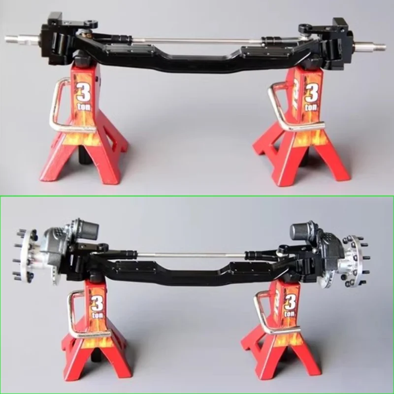 Metalowa symulacja osi przedniej bez napędu w skali 1:14 do ciężarówek RC Tamiya SCANIA 770S R620 VOLVO BENZ Arocs MAN TGX, akcesoria samochodowe