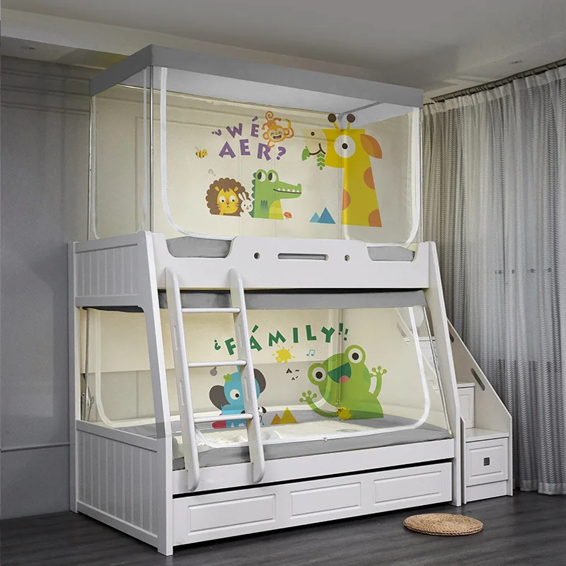 Mosquito Net for Child and Mother, Bed Curtain, Upper and Lower Bed, Double Layer, Bracket 1.2m, Student Dormitory