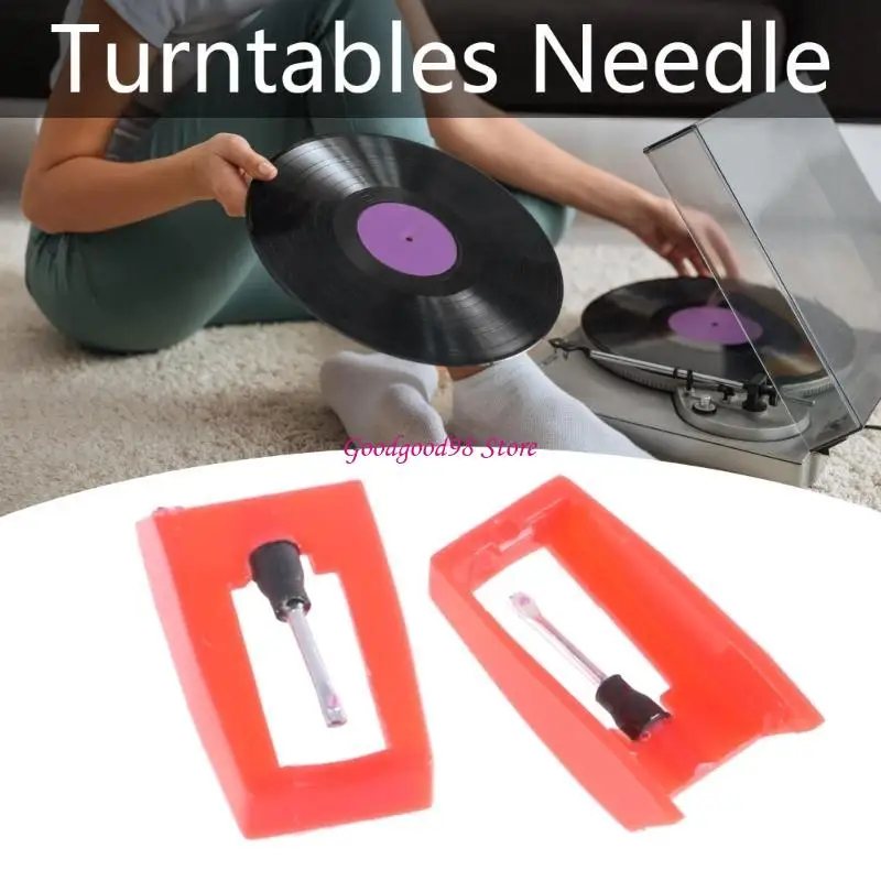 

3Pcs Record Player Needle for Turntables Replacement Music Needle Vinyls Record W8EC