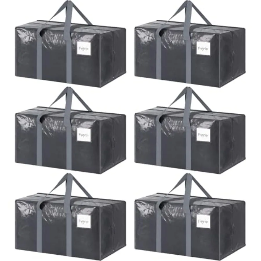 

Extra Heavy Duty Large Moving Bags with Strong Zipper and Comfortable Handles Sturdy and Durable Clothes Storage Bags Totes Bin