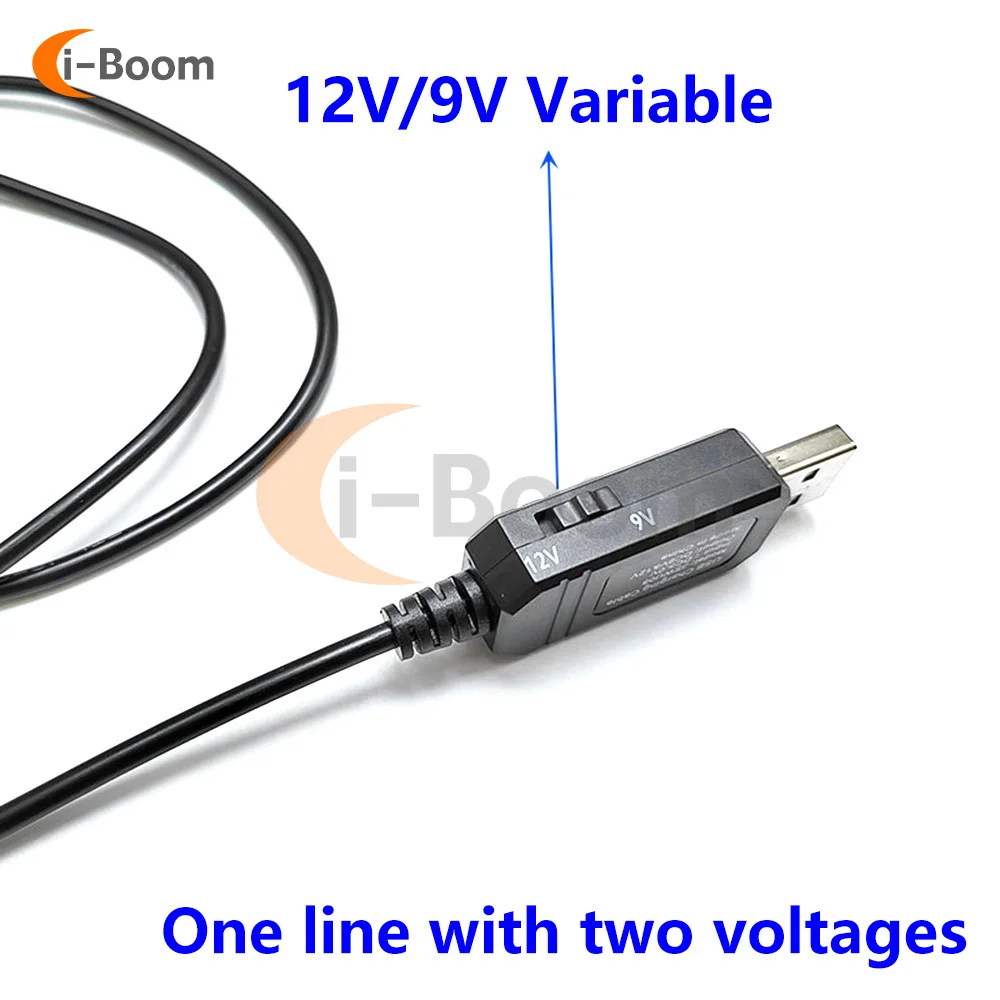 USB DC 5V to 9V 12V Step Up Power Cable Adapter 800mA with 5.5X2.1MM DC Jack USB Boost Converter for LED Indicator WIFI Router