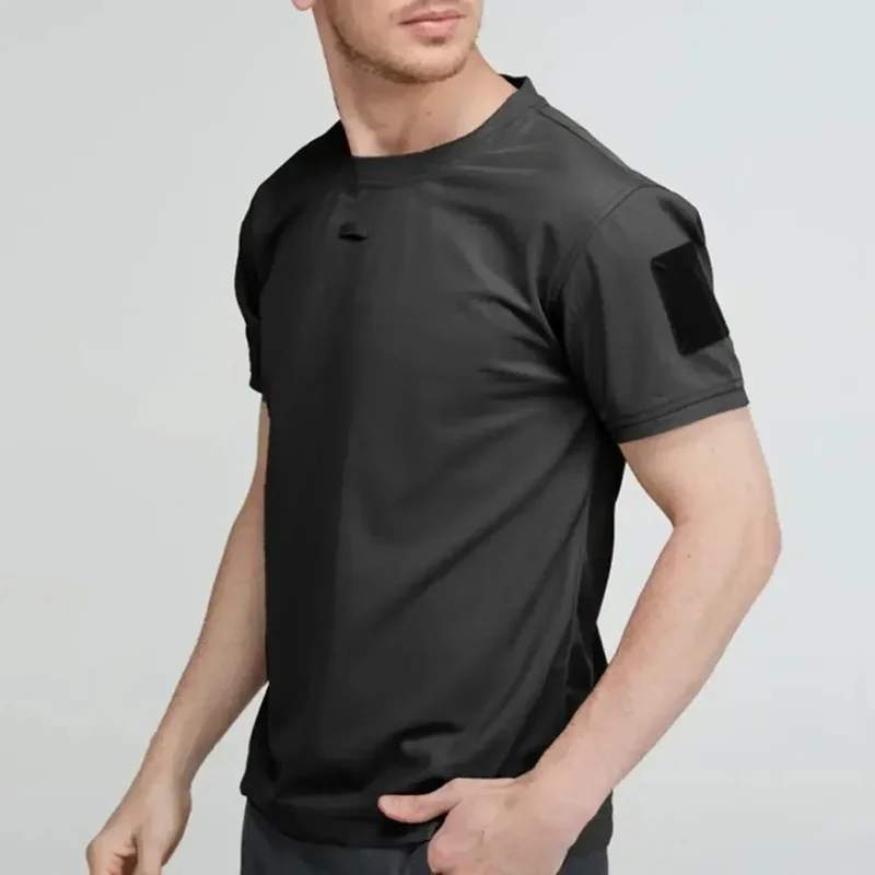 Summer Combat Uniform Military T-shirt Hiking T-shirts for Men 2024 Short Sleeve O Neck Quick Drying Outdoor Sports Blouse Top