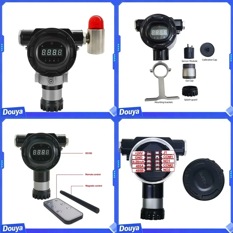SG100-R Fixed Remote for CH4, Transmitter & Sensor up to 1000m Apart, 4-20mA/RS485/3 Relays