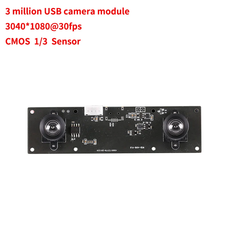 

3MP USB Webcam 1080P HD, 3040X1080 30FPS, Dual lens Camera Module Synchronous Same Frame,For 3D Modeling VR Ranging