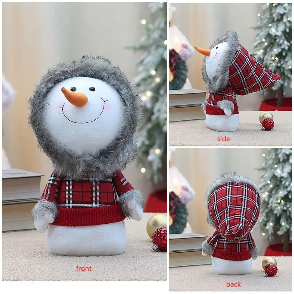 Cartoon Cute Christmas Snowman Doll Delicate 43/36/23cm Big Size Christmas Window Decoration Funny Christmas Family of Four