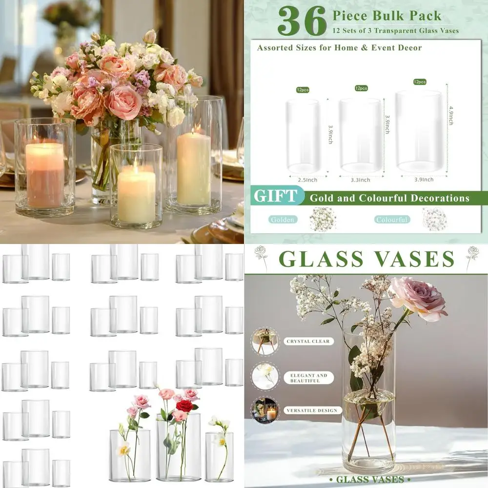 Set Of 36 Clear Gla…