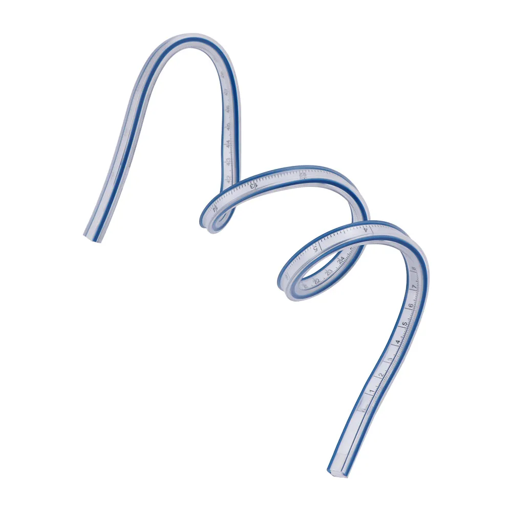 Plastic Snake Shaped Ruler Flexible Serpentine Curve Ruler Bendable Professional Flex Curved Ruler Sewing Drawing Design