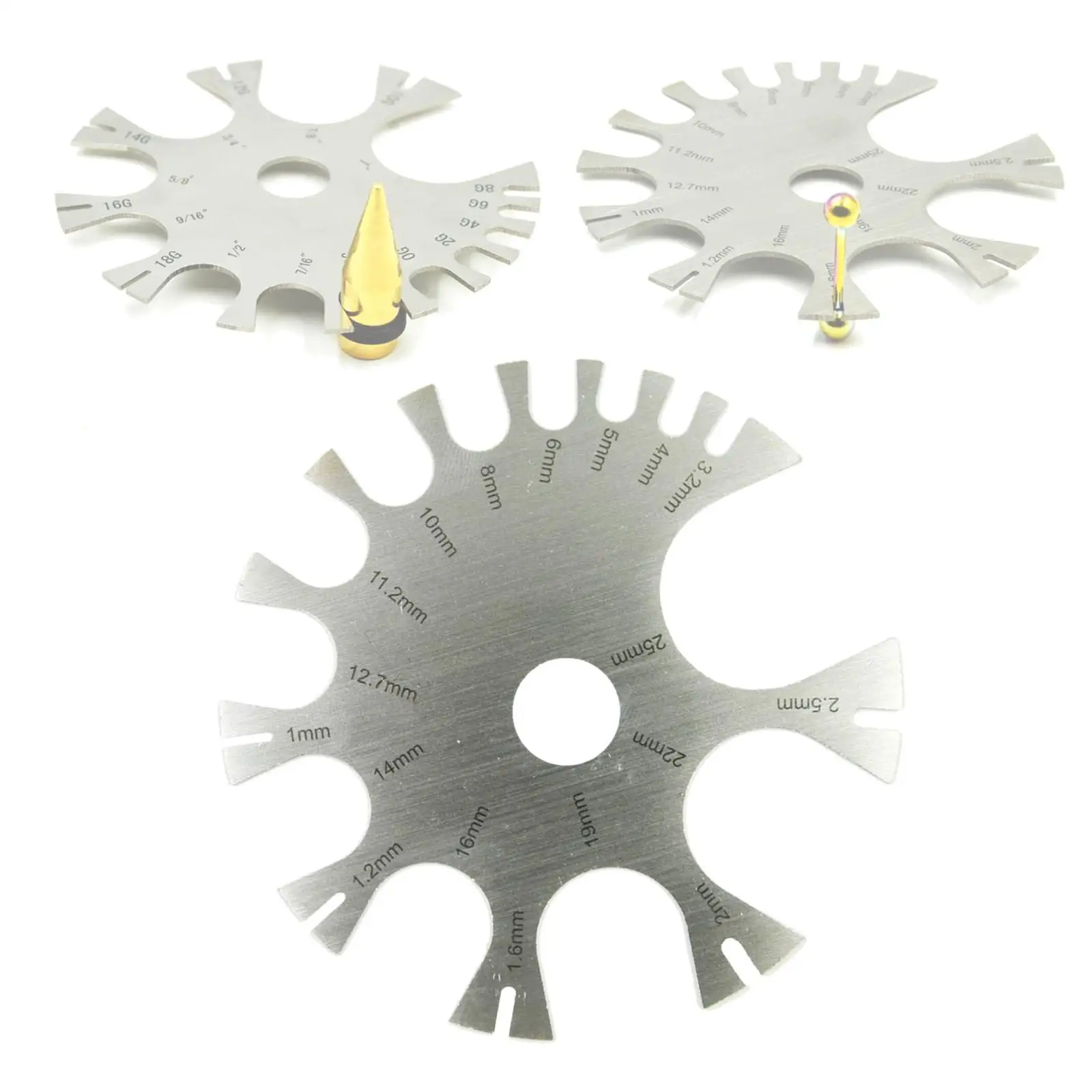 مهنة قياس ثقب مجوهرات الجسم دقيقة لسان الأنف #4