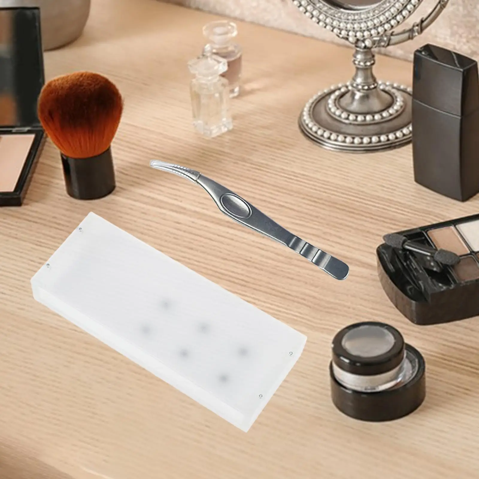 Tweezers Holder Space Saving Convenient Collecting Arranging, Tabletop False Eyelash Tweezers Holder Display Case Organizer