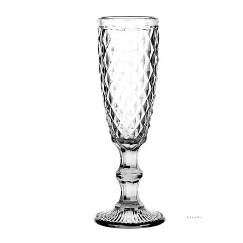 200ml Creative Diamond Goblet Family Bar Banquet Relief Champagne Whiskey Brandy cup Art Fashion Wine Drinkware