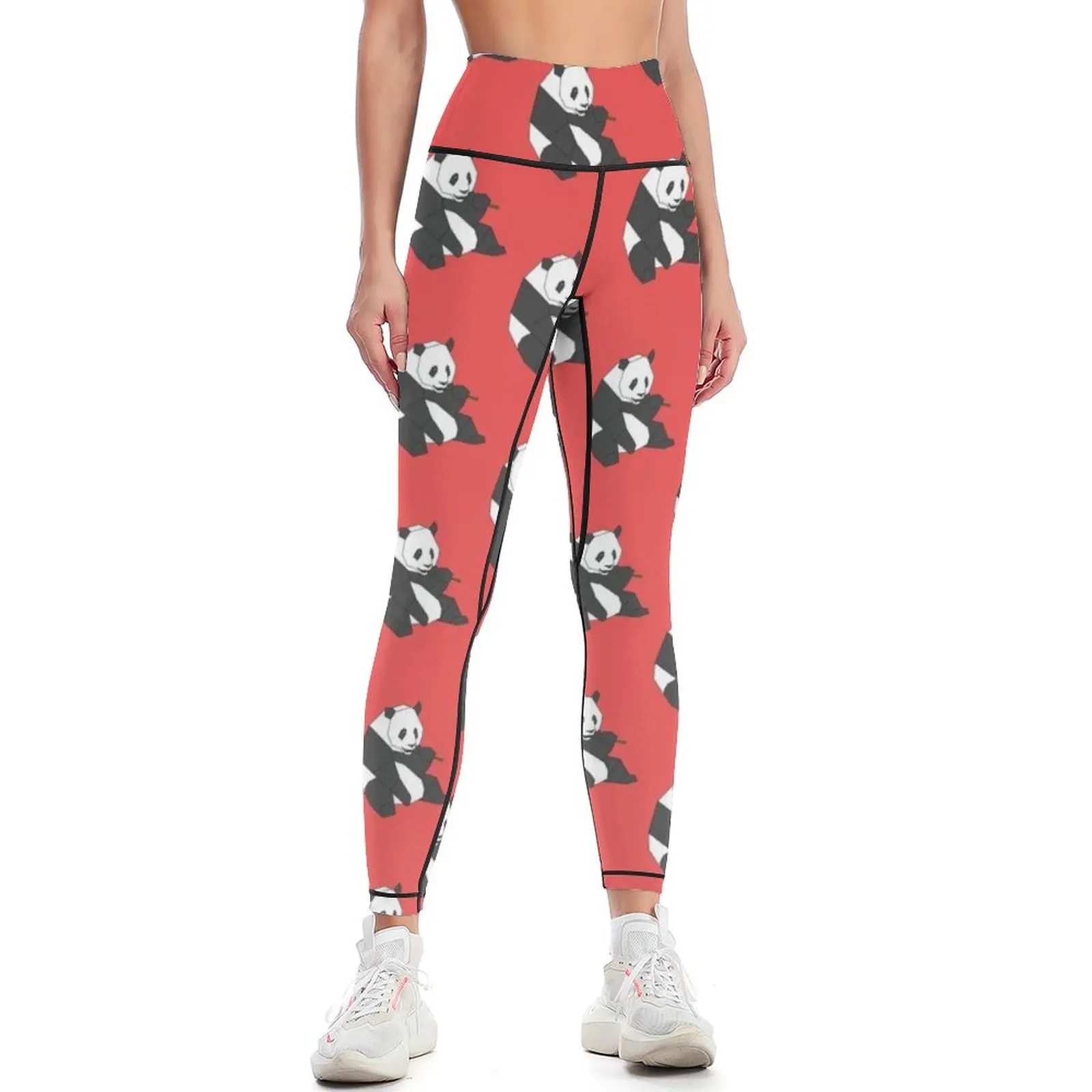 

Geometric Panda Bear Leggings sport legging Golf wear Sweatpants Womens Leggings